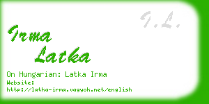 irma latka business card